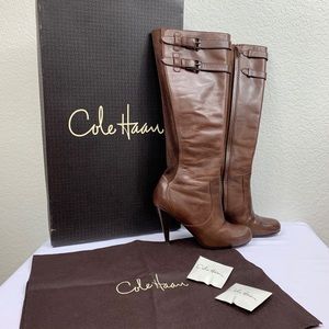 Cole Haan Air Jalisa Tall Leather Boot Brown